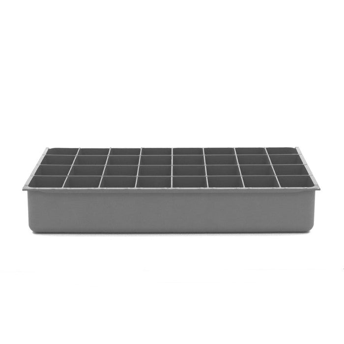 124-95-32-IND Large, Polypropylene, 32 Compartment Insert, Gray