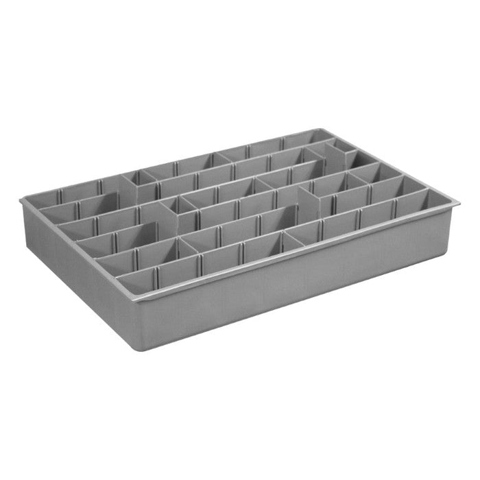 124-95-ADLH-IND Large, Polypropylene, Variable Compartment Insert, 12 Dividers, Gray
