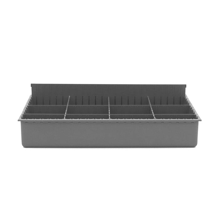 124-95-EXL-IND Large, Polypropylene, Variable Compartment Insert, 3 Horizontal, 3 Vertical, Gray