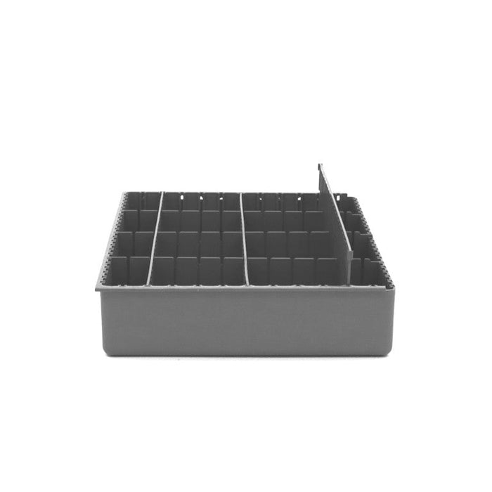 124-95-EXL-IND Large, Polypropylene, Variable Compartment Insert, 3 Horizontal, 3 Vertical, Gray