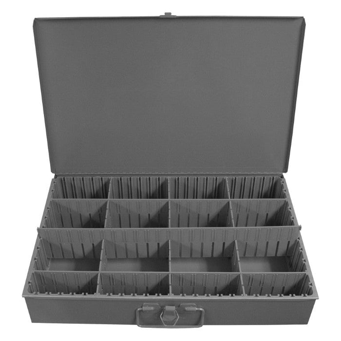 131-95 Large, Steel, Compartment Box, Adjustable Opening, Expando, Gray