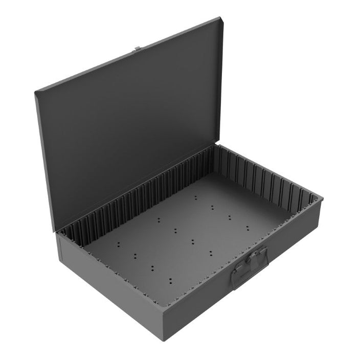 131-95 Large, Steel, Compartment Box, Adjustable Opening, Expando, Gray