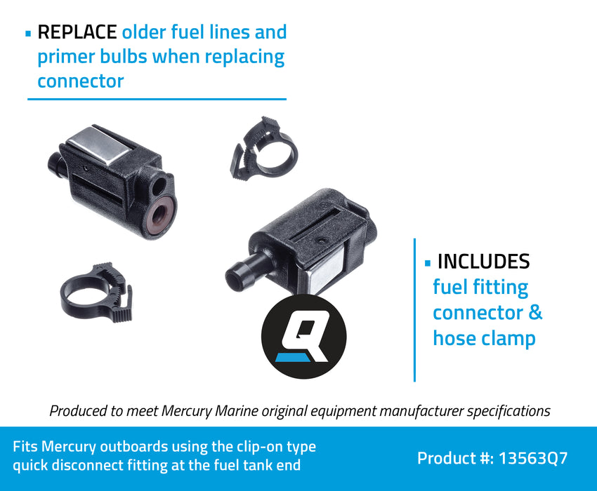Quicksilver 13563Q7 Quick Disconnect Fuel Line Fitting