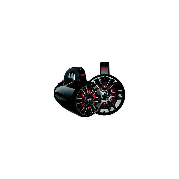 Boss MPWT60RGB 6.5" 2-Way Marine Waketower/UTV Speakers with Multi-Color LED