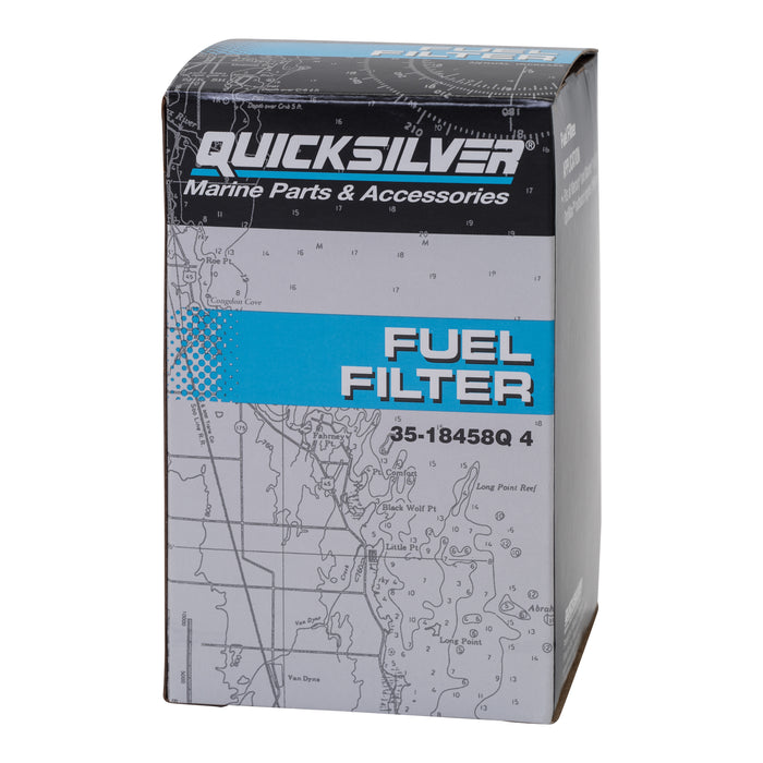 Quicksilver 18458Q4 Water Separating Fuel Filter Kit with Blue Water Warning Sensor for Mercury Outboards
