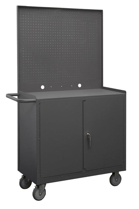 2210A-PB-LU-95 Mobile Bench Cabinet, Pegboard Panel