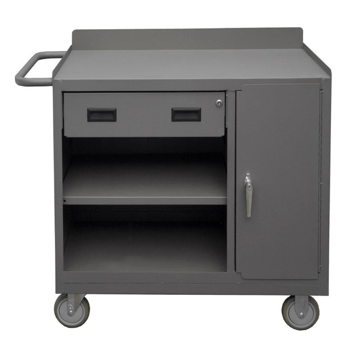 2212A-LU-95 Mobile Bench Cabinet, 2 Adj. Shelves
