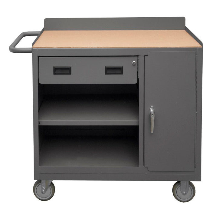 2212A-TH-LU-95 Mobile Bench Cabinet, Hard Board Top