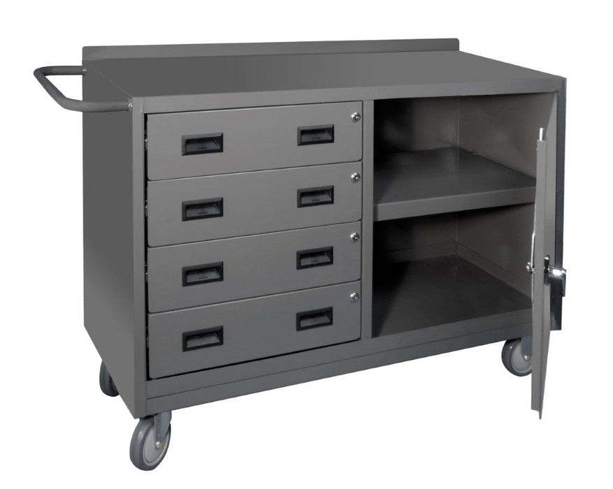 2221-95 Mobile Bench Cabinet, 1 Shelf, 4 Drawers