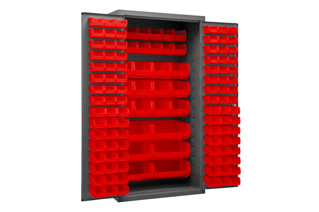 2501-BDLP-126-1795 Cabinet, 126 Red Bins