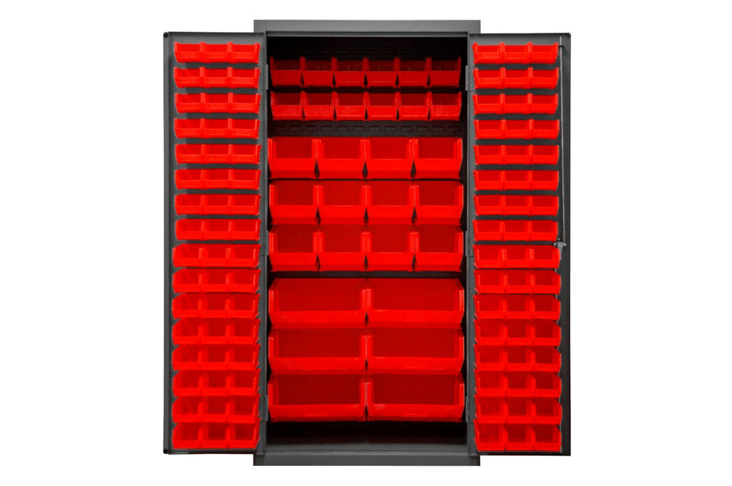 2501-BDLP-126-1795 Cabinet, 126 Red Bins