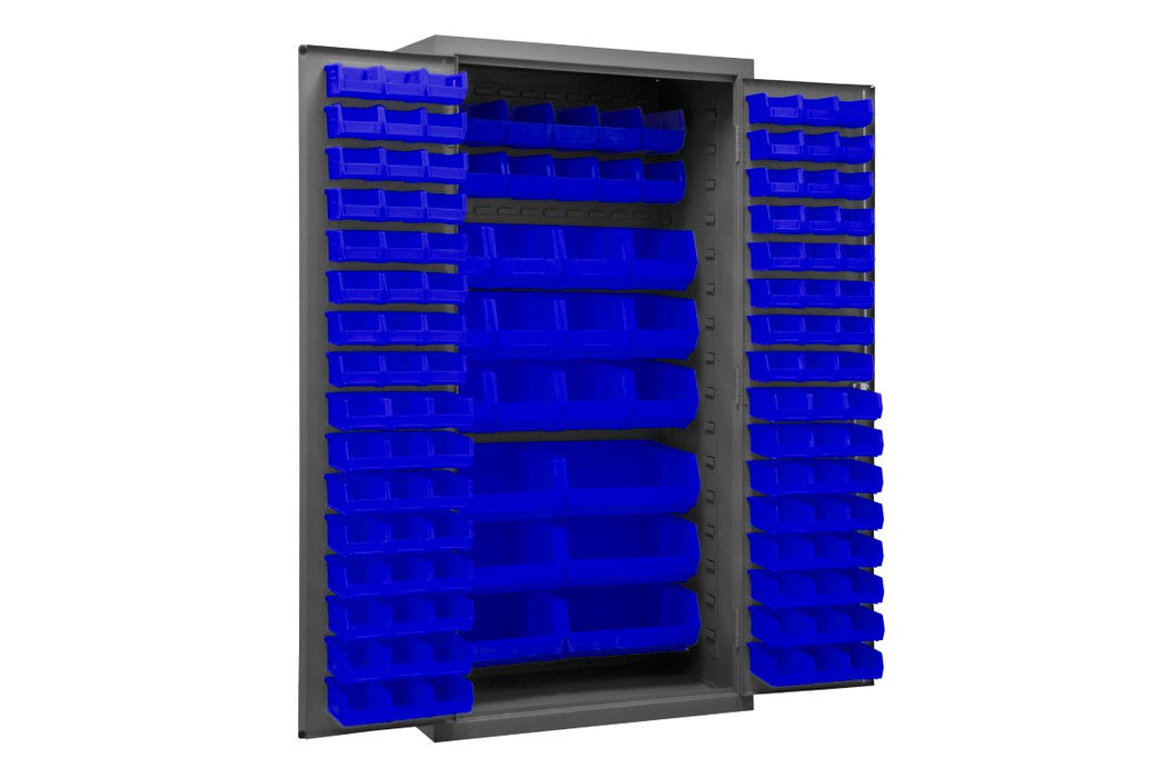 2501-BDLP-126-5295 Cabinet, 126 Blue Bins