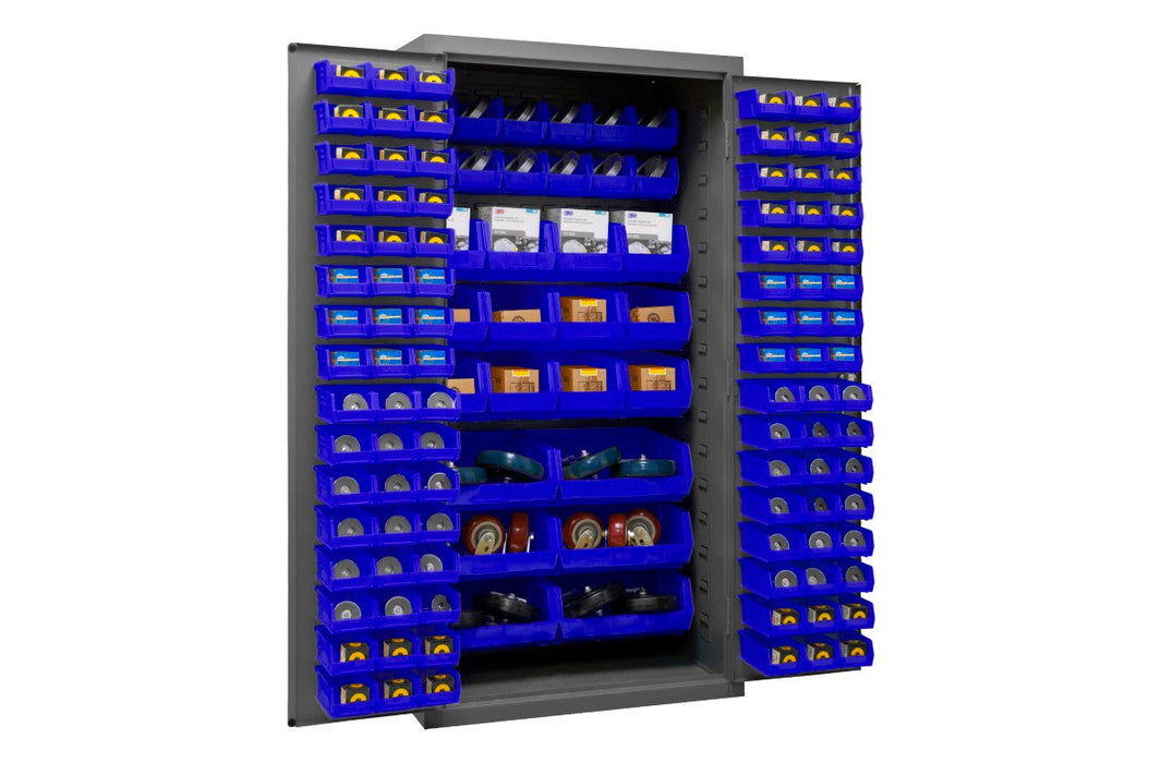 2501-BDLP-126-5295 Cabinet, 126 Blue Bins