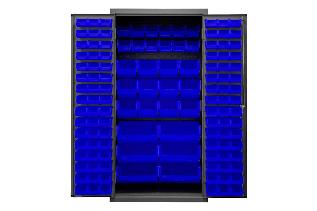 2501-BDLP-126-5295 Cabinet, 126 Blue Bins