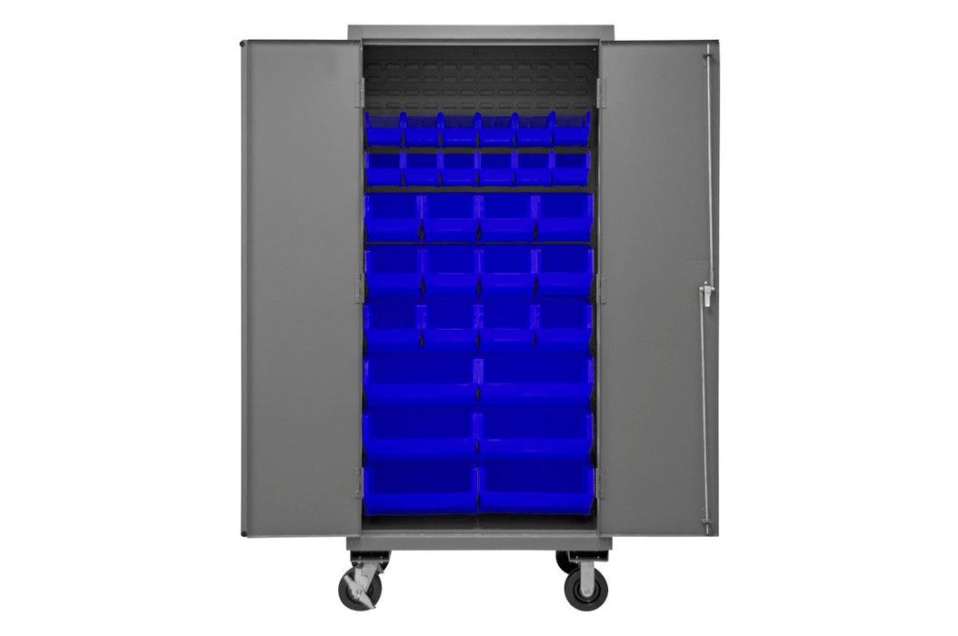 2501M-BLP-30-5295 Mobile Cabinet, 30 Blue Bins