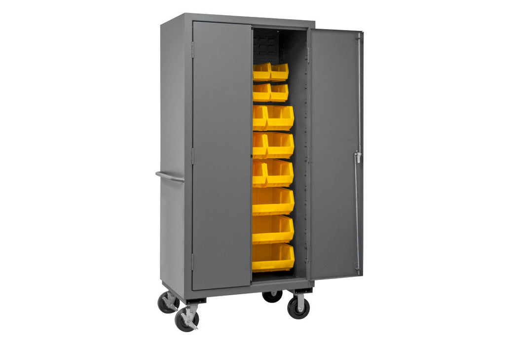 2501M-BLP-30-95 Mobile Cabinet, 30 Yellow Bins