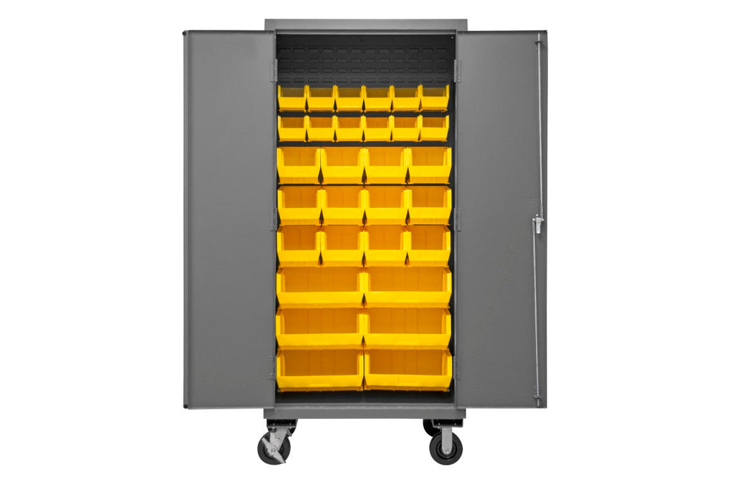 2501M-BLP-30-95 Mobile Cabinet, 30 Yellow Bins