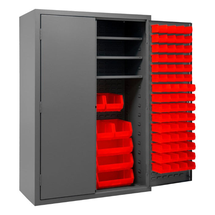 2502-138-3S-1795 Cabinet, 3 Shelves, 138 Red Bins