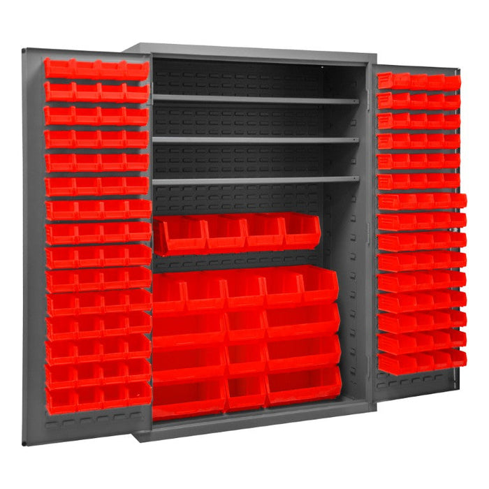 2502-138-3S-1795 Cabinet, 3 Shelves, 138 Red Bins