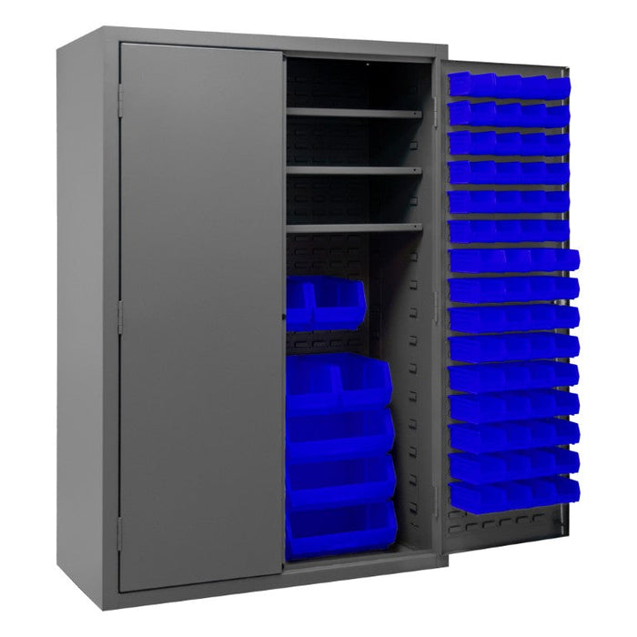 2502-138-3S-5295 Cabinet, 3 Shelves, 138 Blue Bins