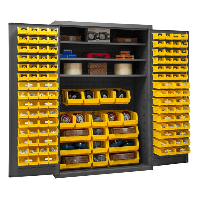 2502-138-3S-95 Cabinet, 3 Shelves, 138 Yellow Bins