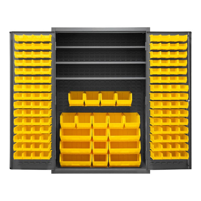 2502-138-3S-95 Cabinet, 3 Shelves, 138 Yellow Bins