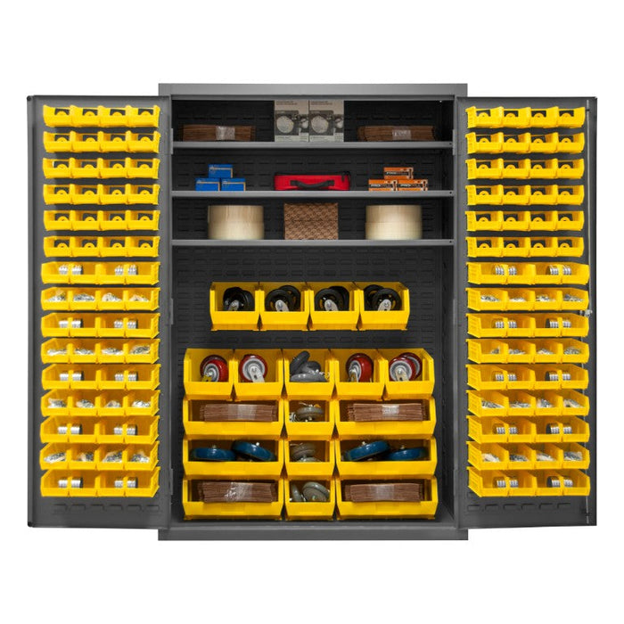 2502-138-3S-95 Cabinet, 3 Shelves, 138 Yellow Bins