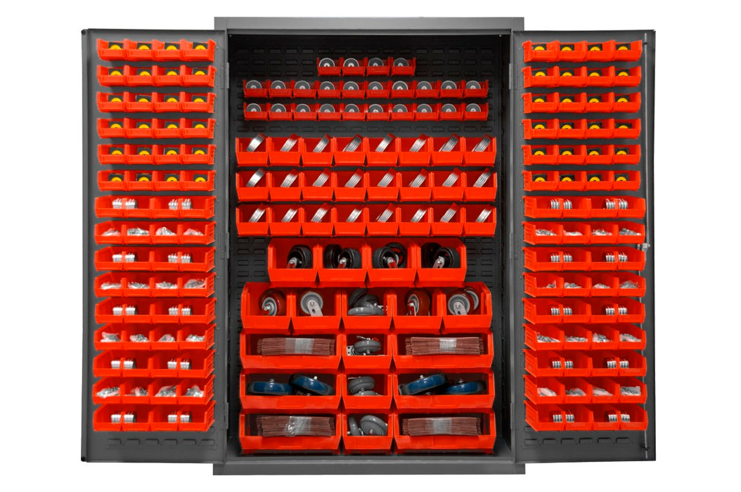 2502-186-1795 Cabinet, 186 Red Bins