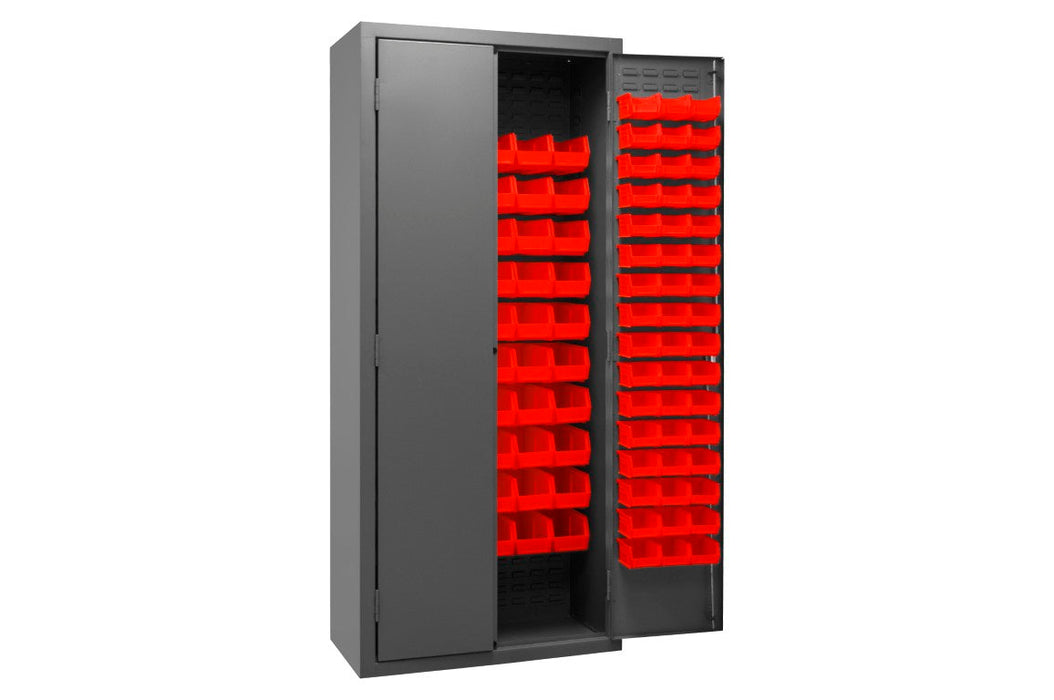 2603-156B-1795 Cabinet, 156 Red Bins