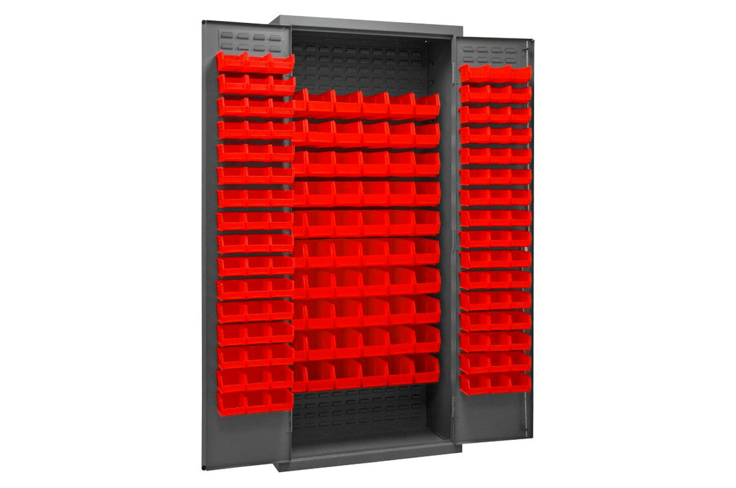 2603-156B-1795 Cabinet, 156 Red Bins