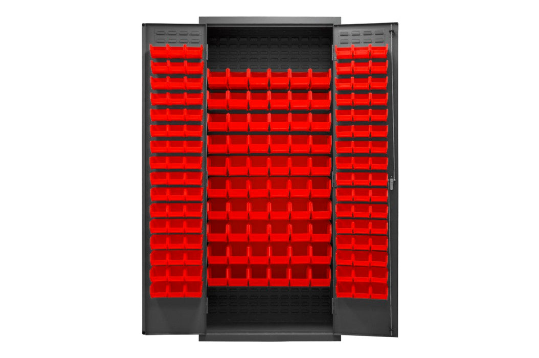 2603-156B-1795 Cabinet, 156 Red Bins
