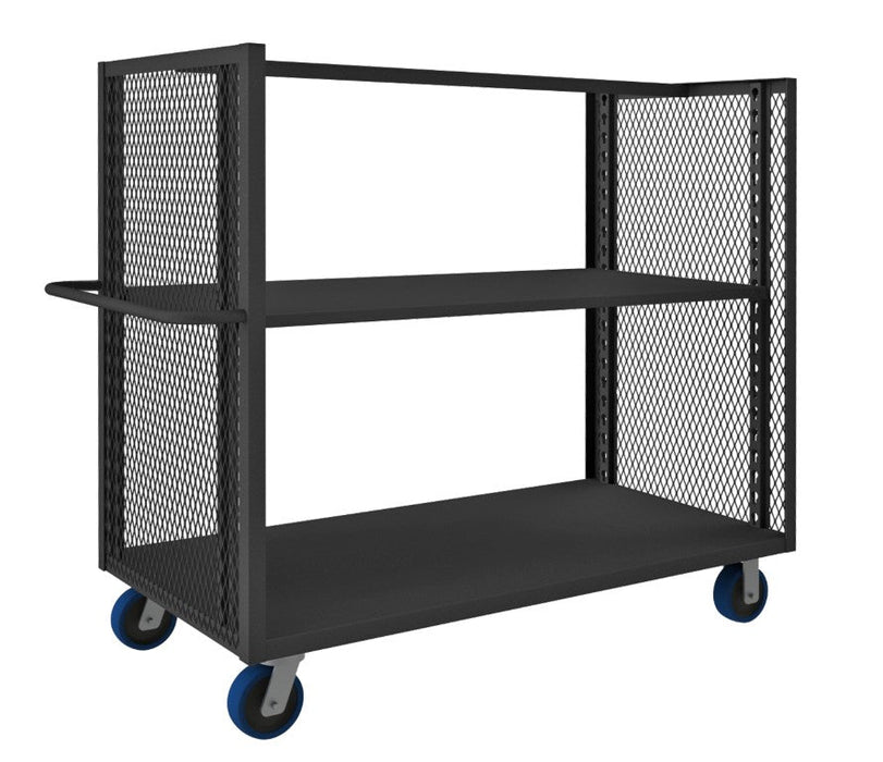 2SPT-EX3060-1A-2K-6PU-95 2 Sided Mesh Truck, 2 Shelves and Top