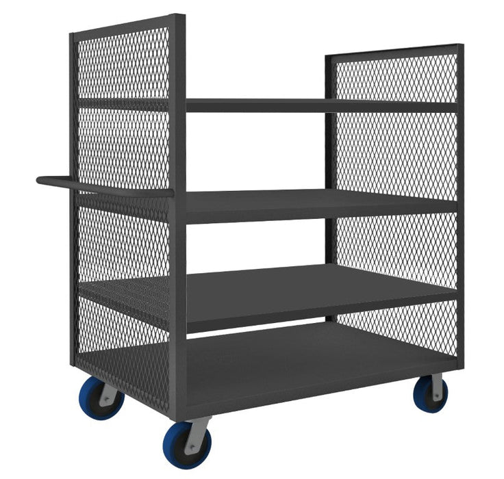2SPT-EX3060-4-2K-6PU-95 2 Sided Mesh Truck, 4 Shelves