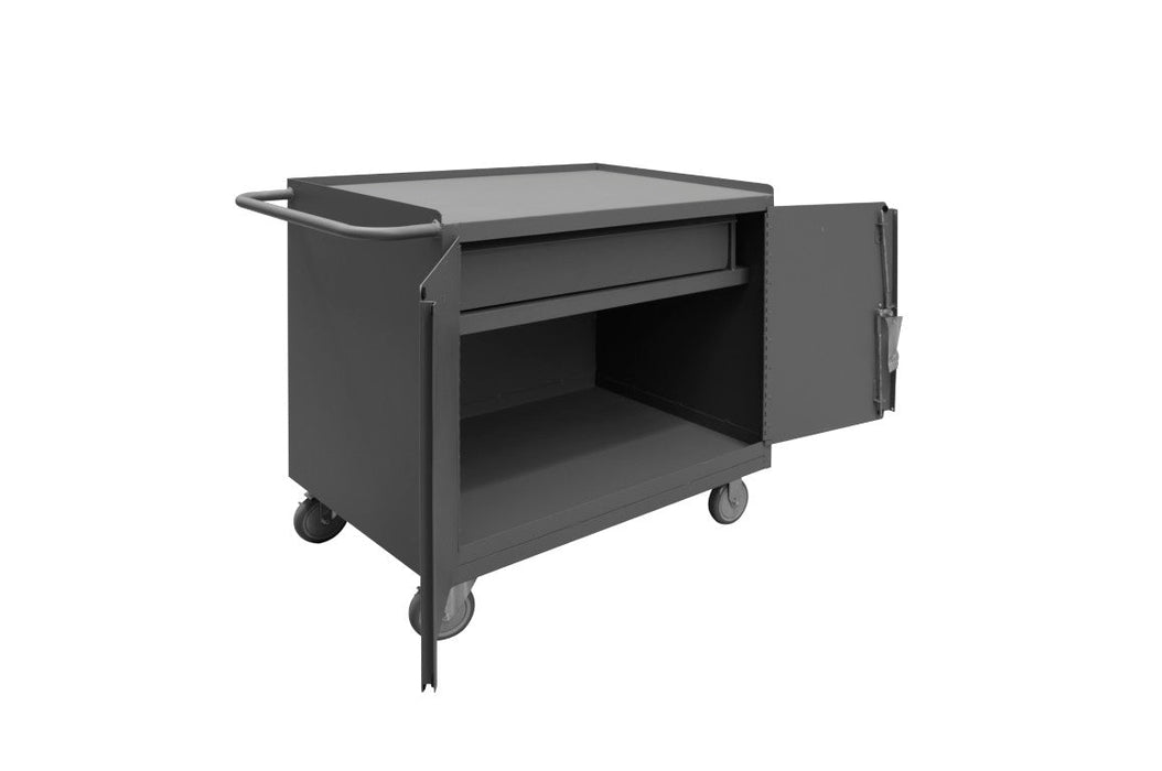 31001DR-5PU-95 Mobile Bench Cabinet,  2 Doors, 1 Drawer