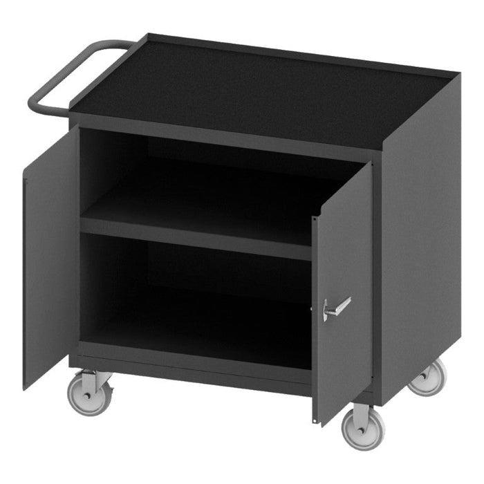 3100RM-5PU-95 Mobile Bench Cabinet, Black Rubber Mat