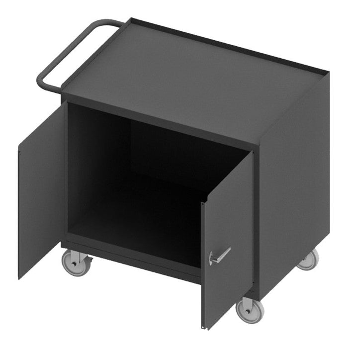 3112-95 Mobile Bench Cabinet, Steel Top, 2 Doors