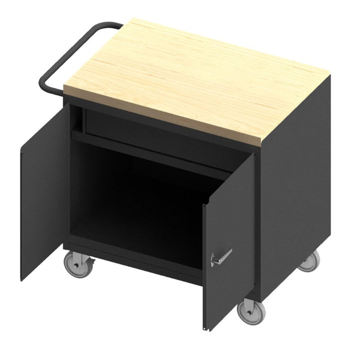 3115-MT-95 Mobile Bench Cabinet, 2 Doors, Maple Top