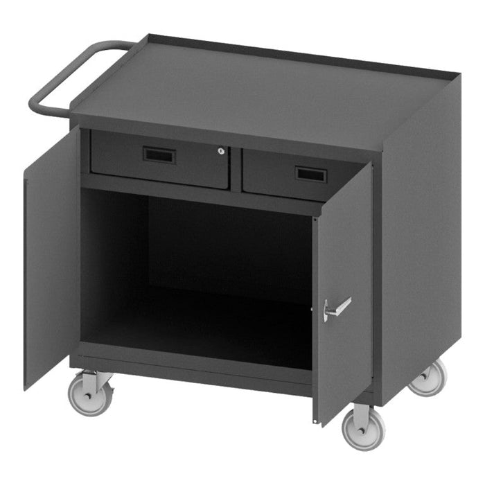 3116-95 Mobile Bench Cabinet, 2 Drawer, Steel