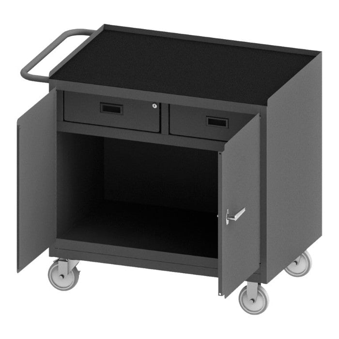 3116-RM-95 Mobile Bench Cabinet, Black Rubber Mat