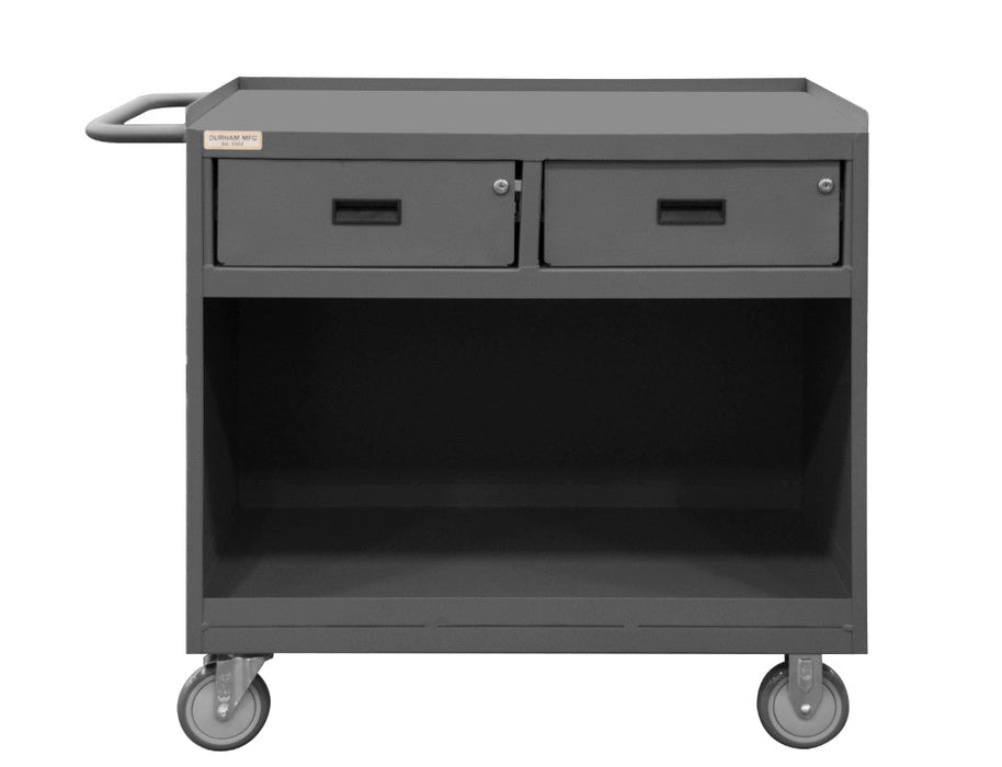 3117-95 Mobile Bench Cabinet, No Door, 2 Drawers