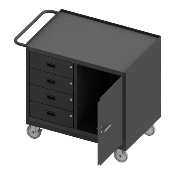 3121-95 Mobile Bench Cabinet, 4 Drawer, Steel