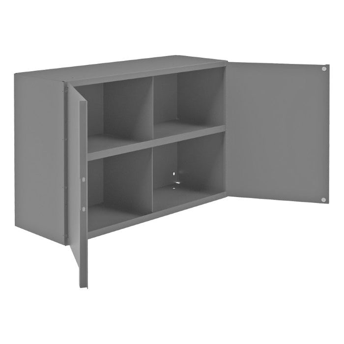 338-95 4 Section Storage Cabinet, Gray
