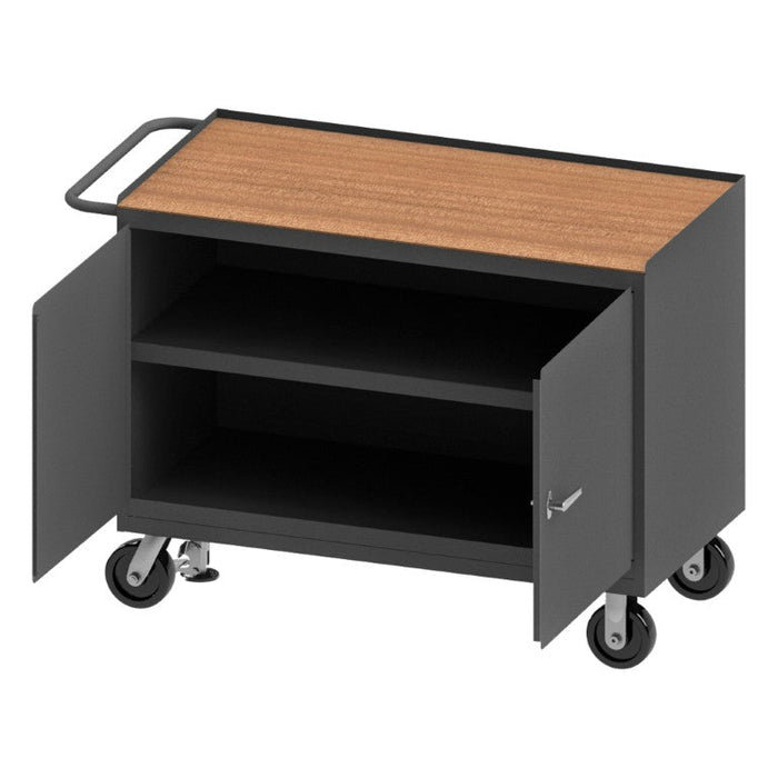 3412-TH-FL-95 Mobile Bench Cabinet, Hard Board Top