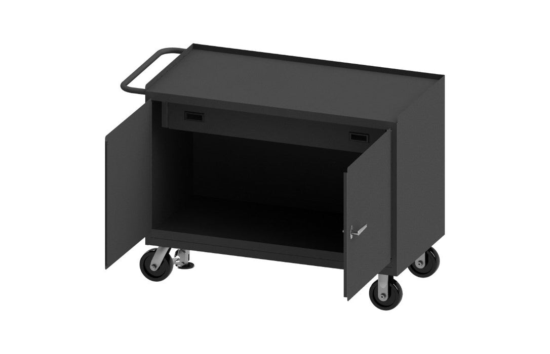 3413-FL-95 Mobile Bench Cabinet, Steel, Floor Lock