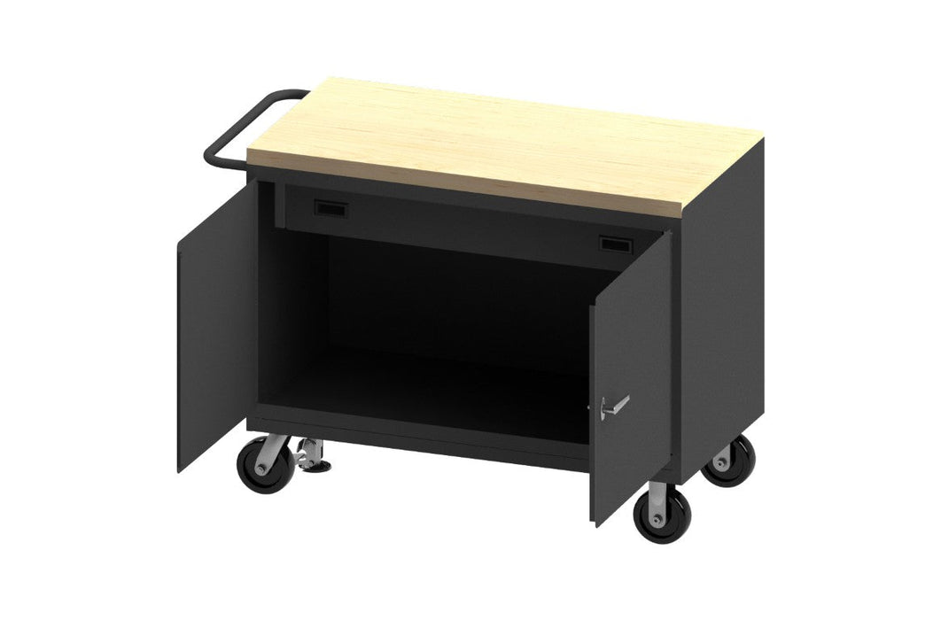 3413-MT-FL-95 Mobile Bench Cabinet, Maple, Floor Lock