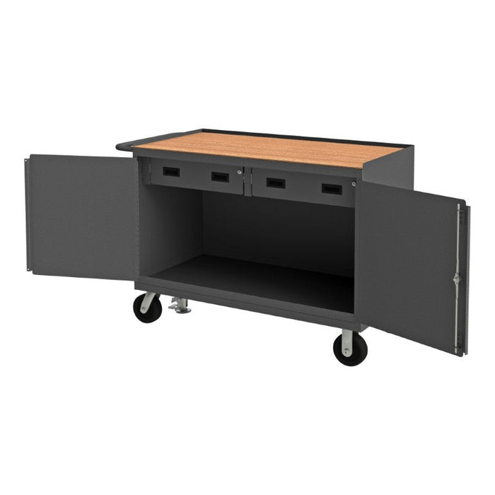 3414-TH-FL-95 Mobile Bench Cabinet, 2 Drawer, Board
