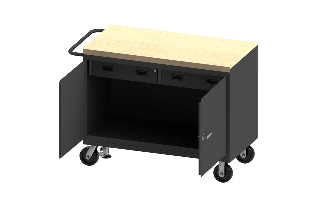 3415-MT-FL-95 Mobile Bench Cabinet, Maple, Floor Lock
