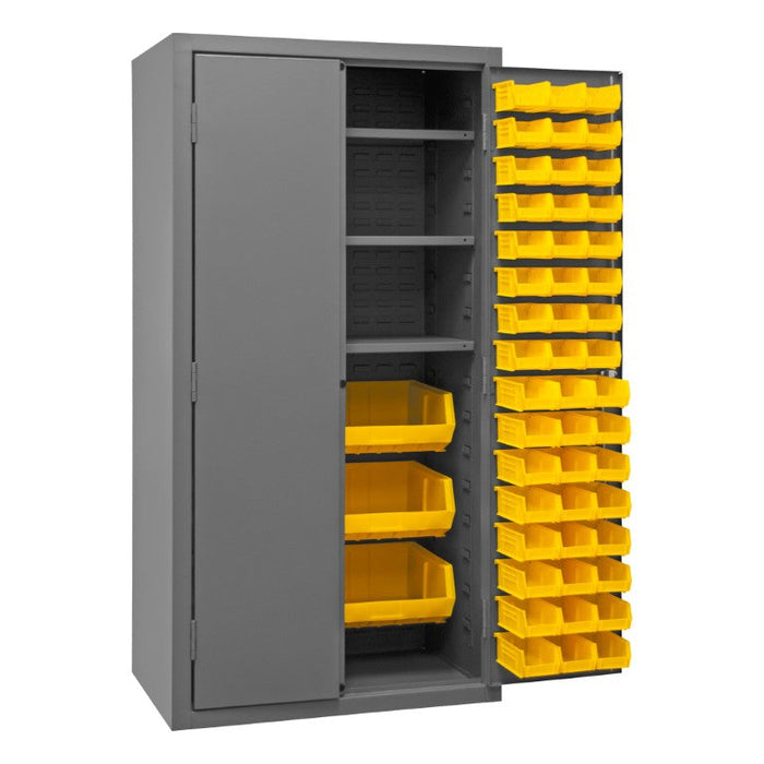 3501-BDLP-102-3S-95 Cabinet, 3 Shelves, 102 Yellow Bins