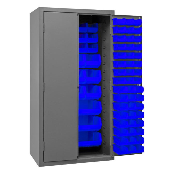 3501-BDLP-132-5295 Cabinet, 132 Blue Bins
