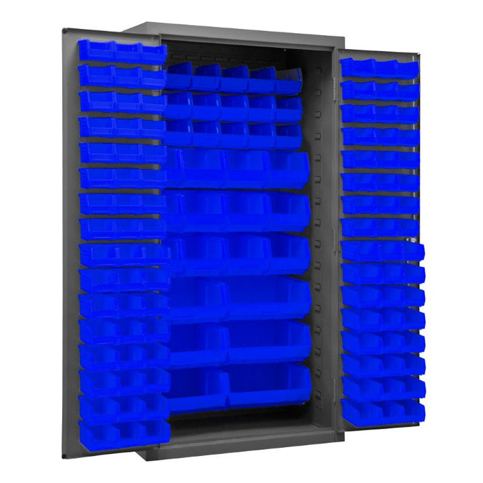 3501-BDLP-132-5295 Cabinet, 132 Blue Bins